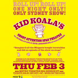 Kid Koala Short Attention Span Theatre Tour - Sydney